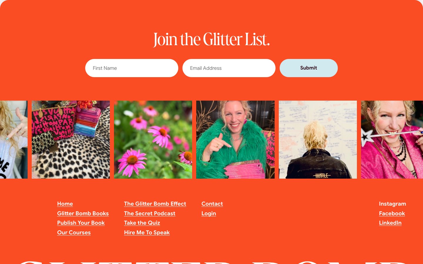 The footer and the reveal